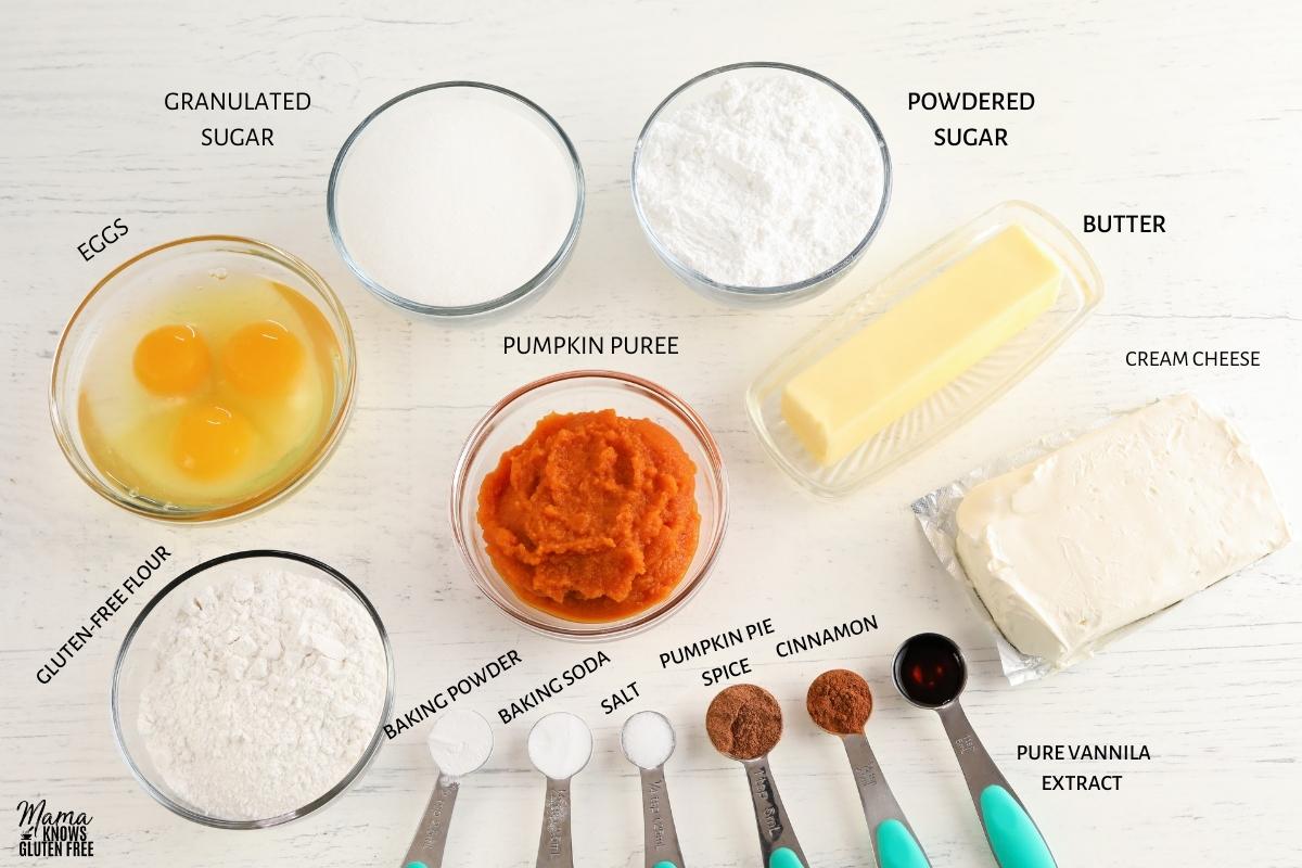 gluten-free pumpkin roll ingredients