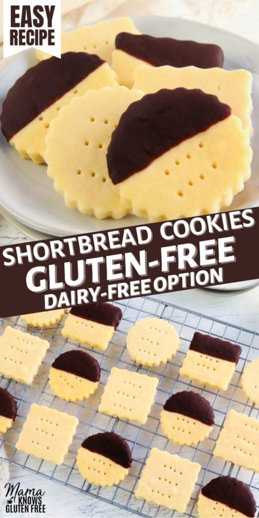 gluten-free shortbread cookie Pinterest pin