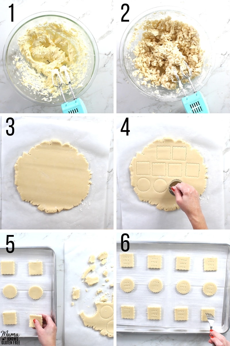 gluten-free shortbread cookies recipe steps 1-6