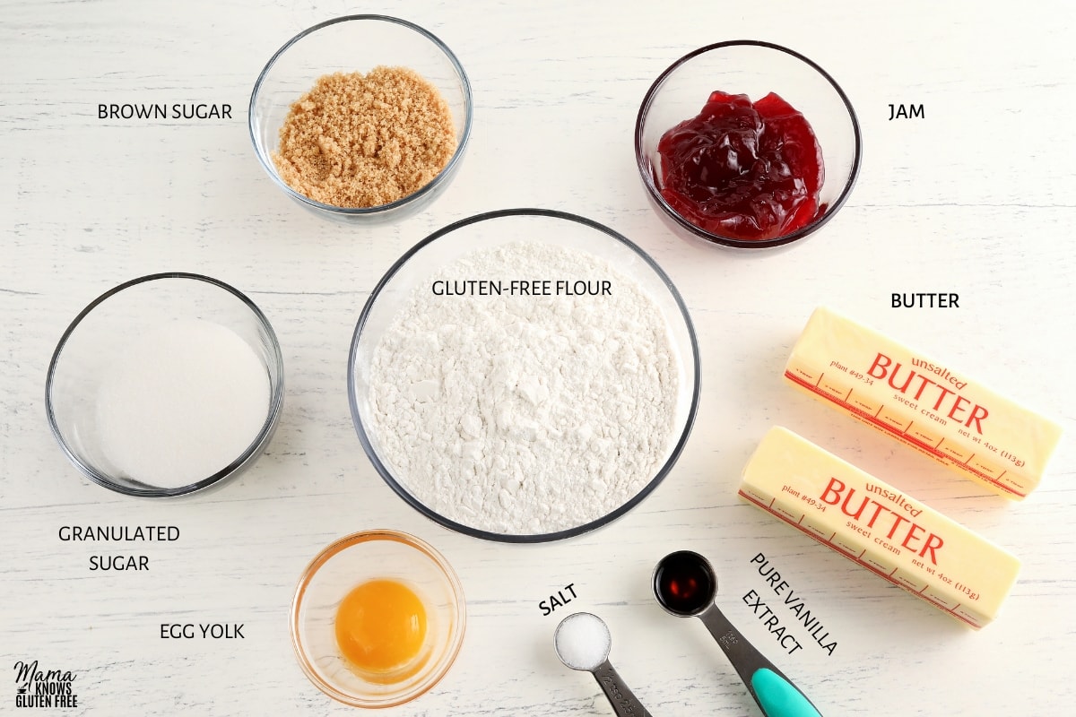 gluten-free thumbprint cookies ingredients
