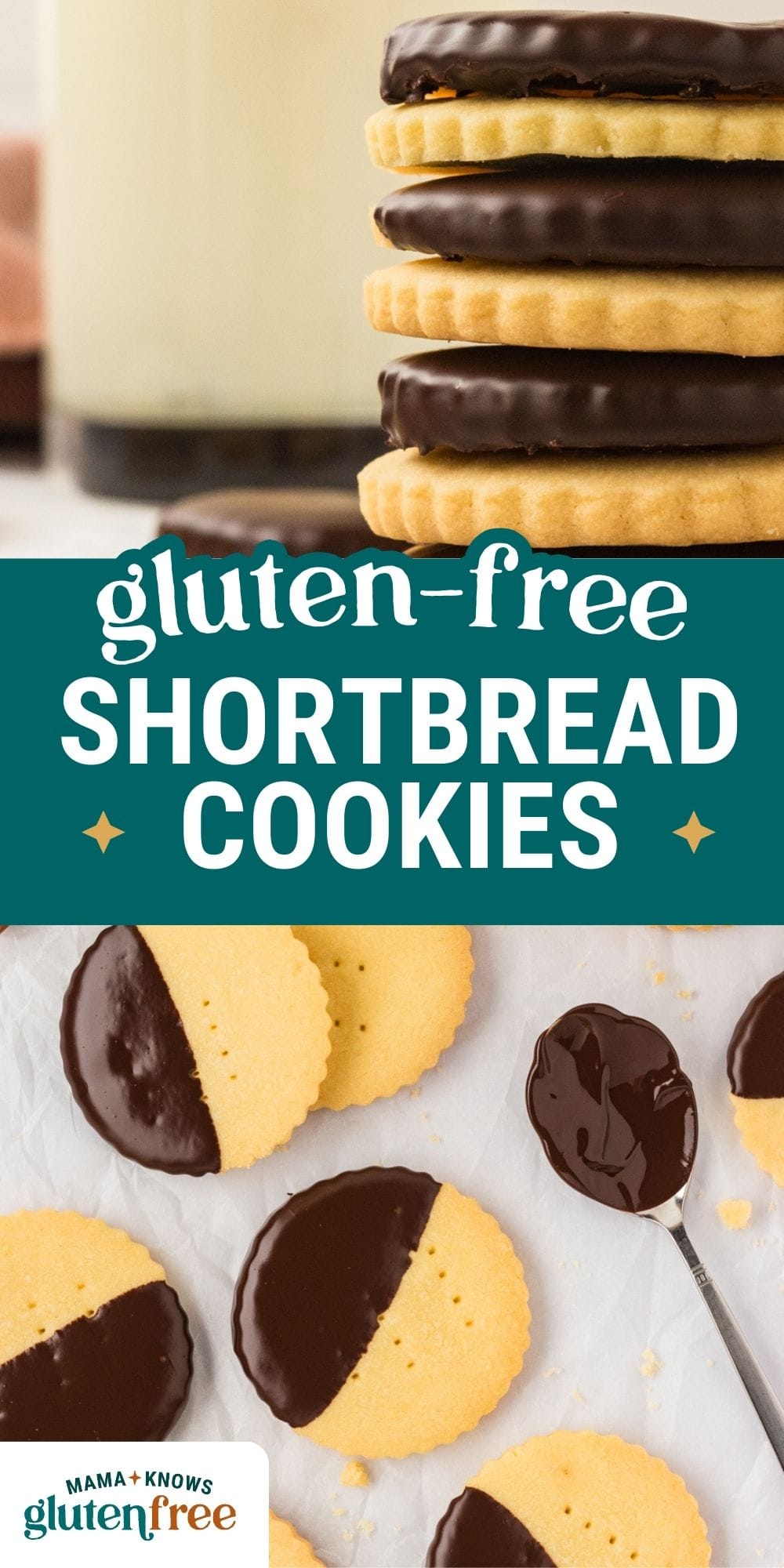 gluten-free shortbread cookies pin image