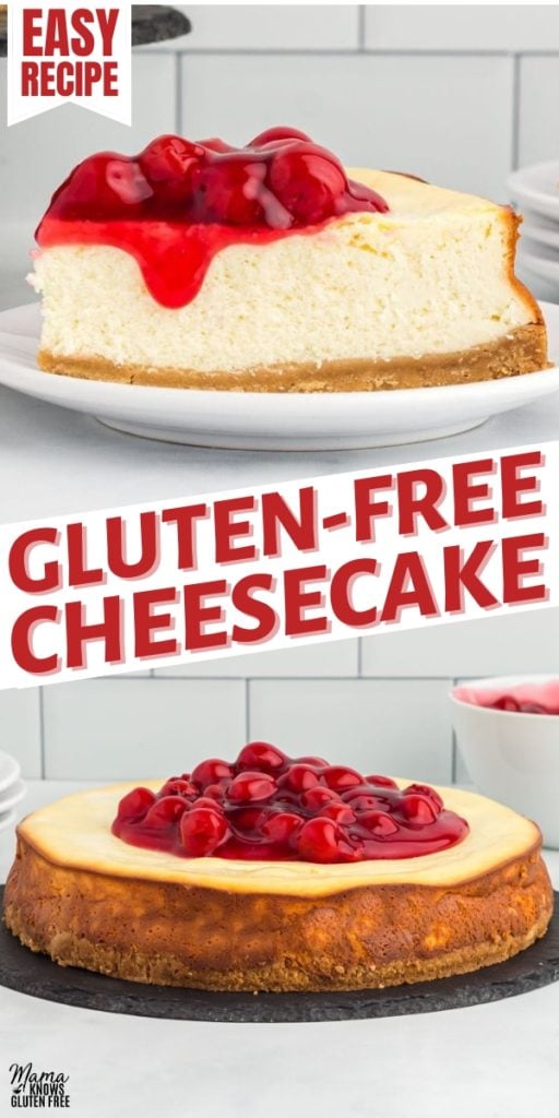 gluten-free cheesecake Pinterest pin 1n