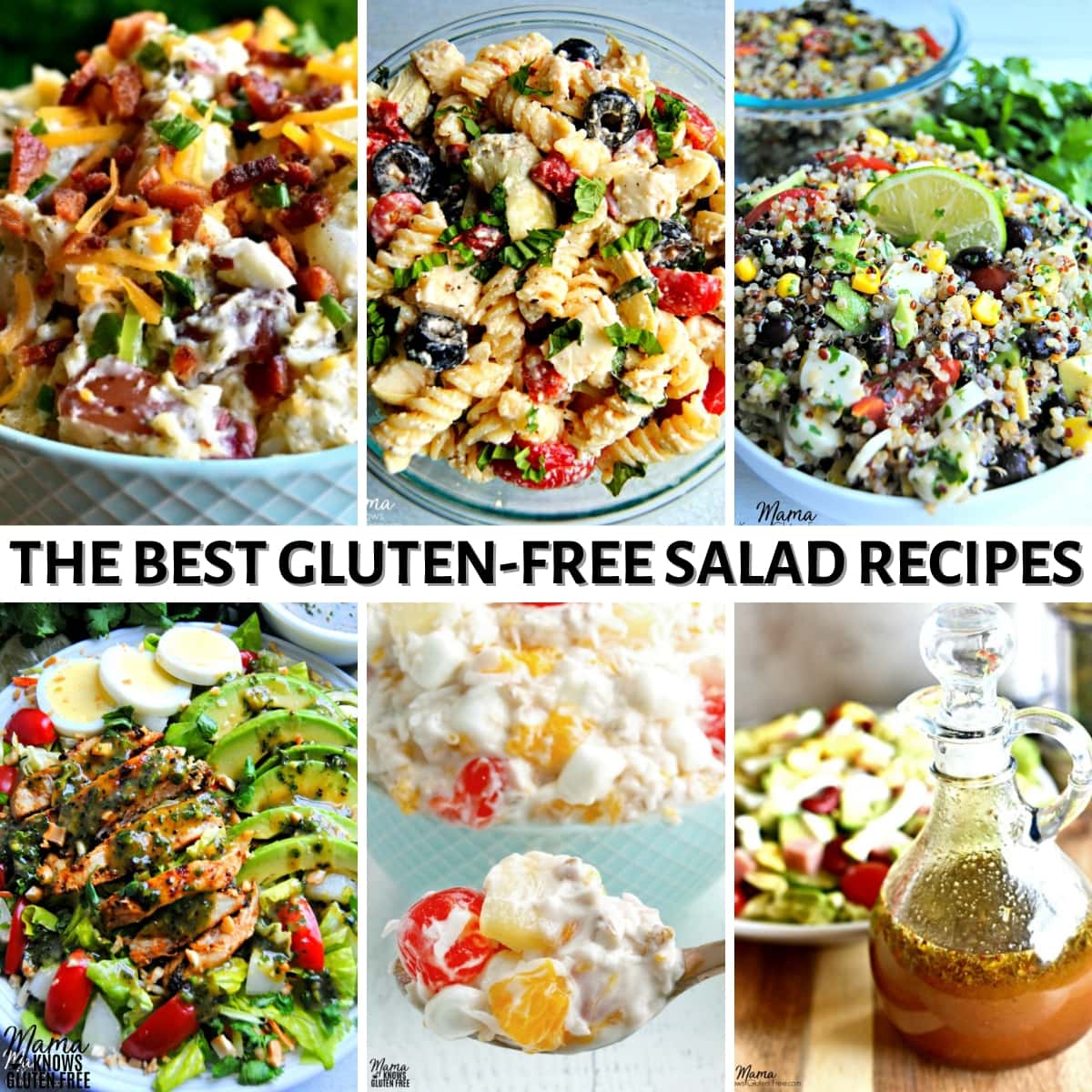 gluten-free salad recipes photo collage