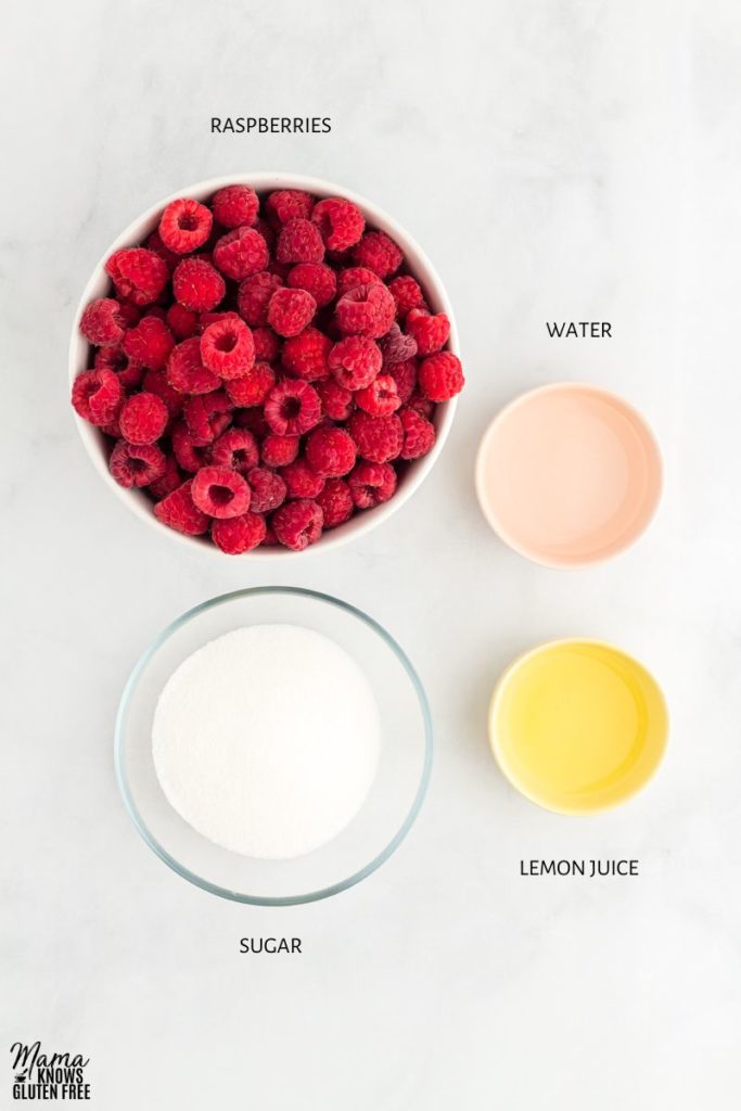 Ingredients in Raspberry coulis