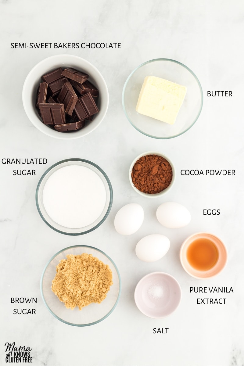 flourless brownies recipe ingredients