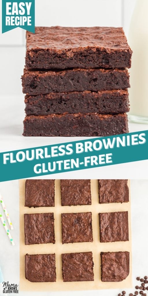 flourless brownies Pinterest pin 1n