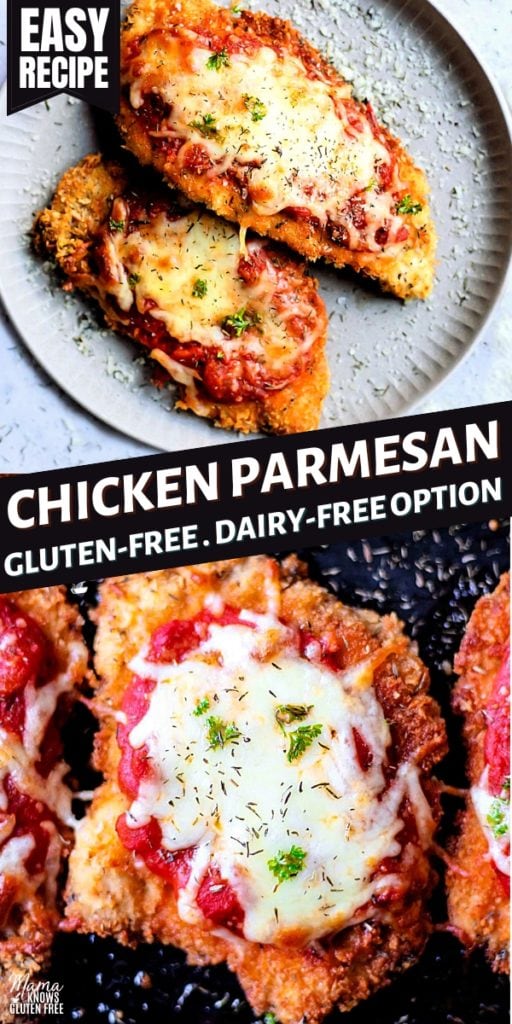 gluten-free chicken parmesan Pinterest pin 1