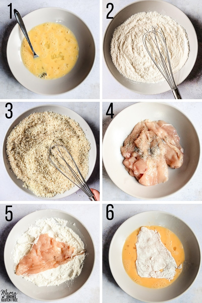 gluten-free chicken parmesan recipe steps 1-6
