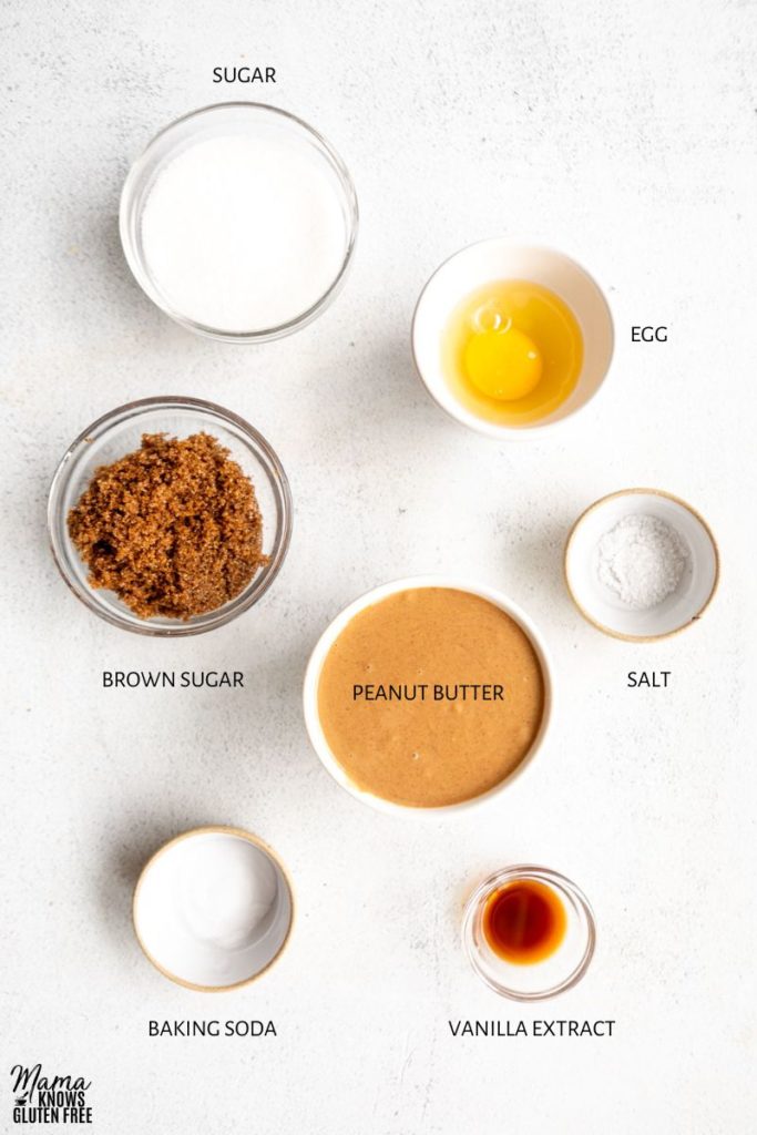 Ingredients in Flourless Peanut Butter Cookies
