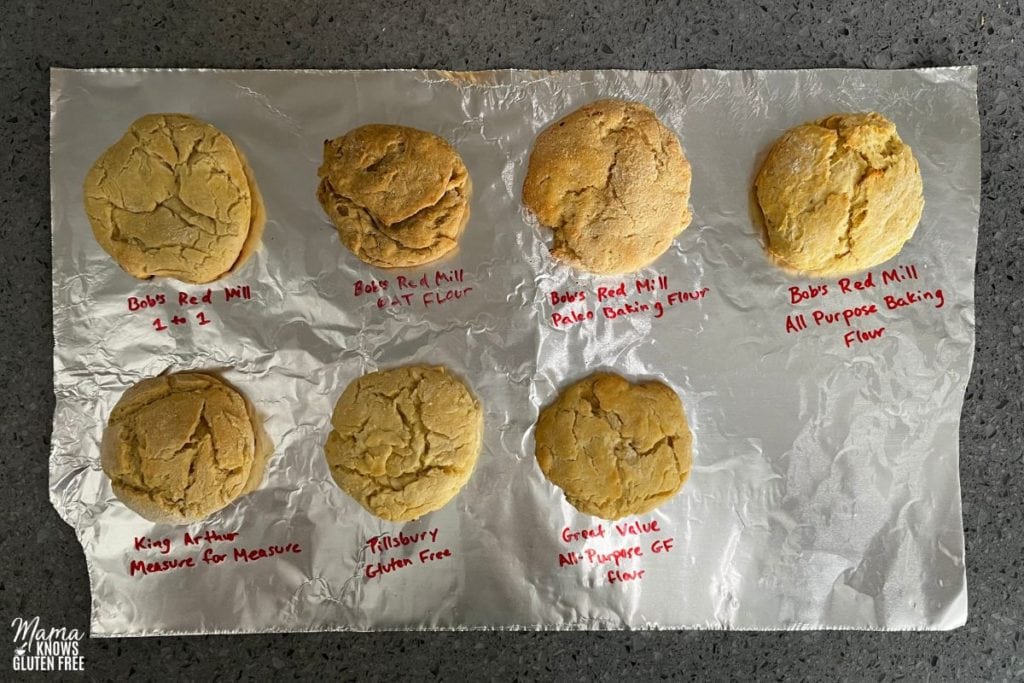 Biscuits made with 7 different gluten-free flours.