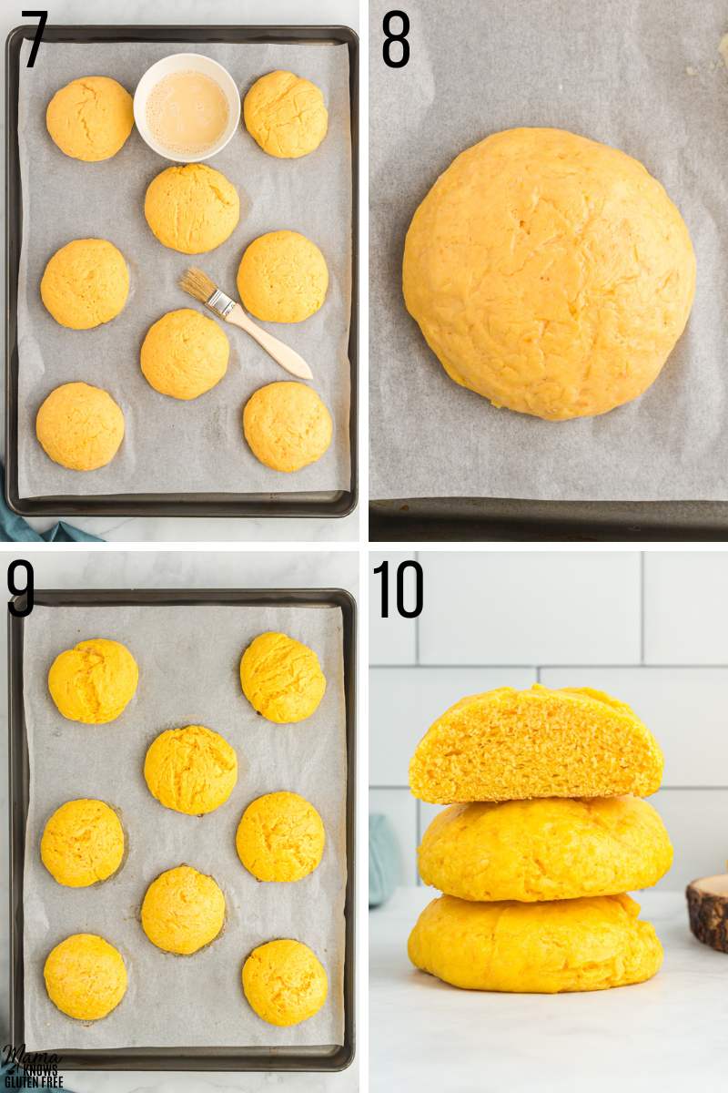 Last 4 steps to make Gluten-Free Sweet Potato Rolls.