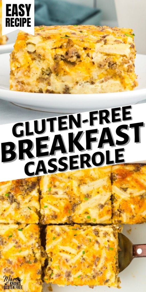 easy gluten-free breakfast casserole Pinterest pin