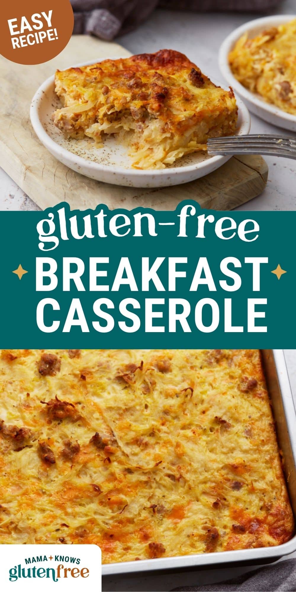 gluten-free breakfast casserole pin image