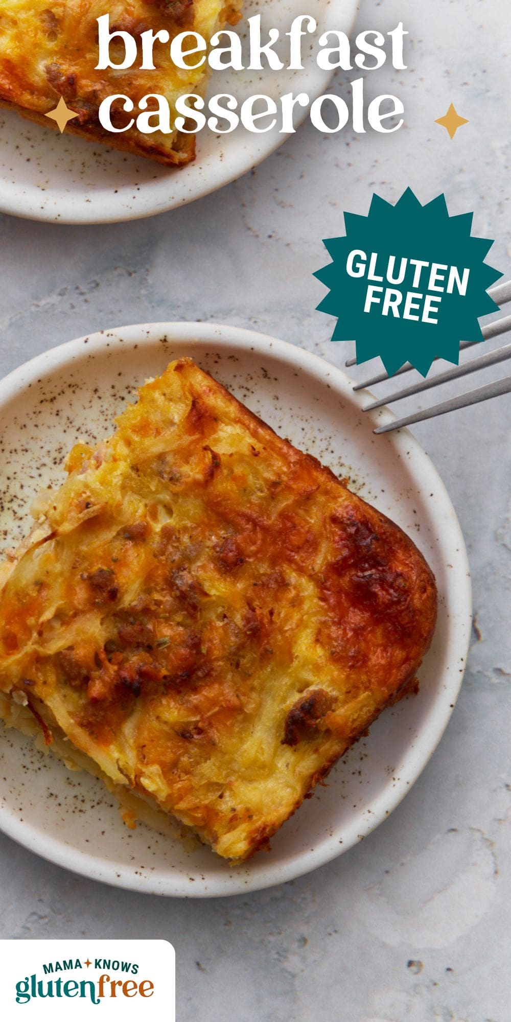 gluten-free breakfast casserole pin image