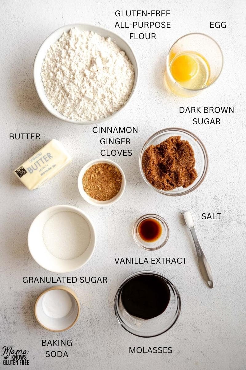 gluten-free molasses cookies ingredients