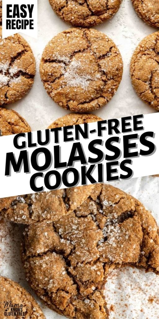 gluten-free molasses cookies Pinterest pin
