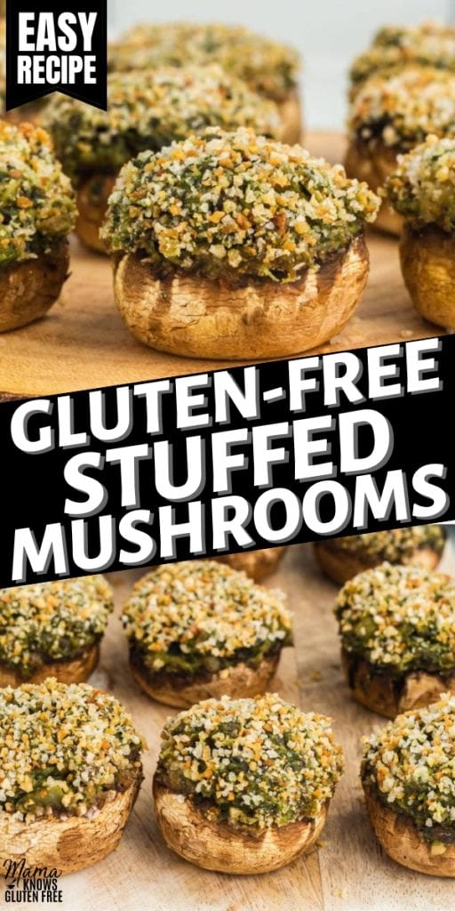 gluten-free stuffed mushrooms Pinterest pin1
