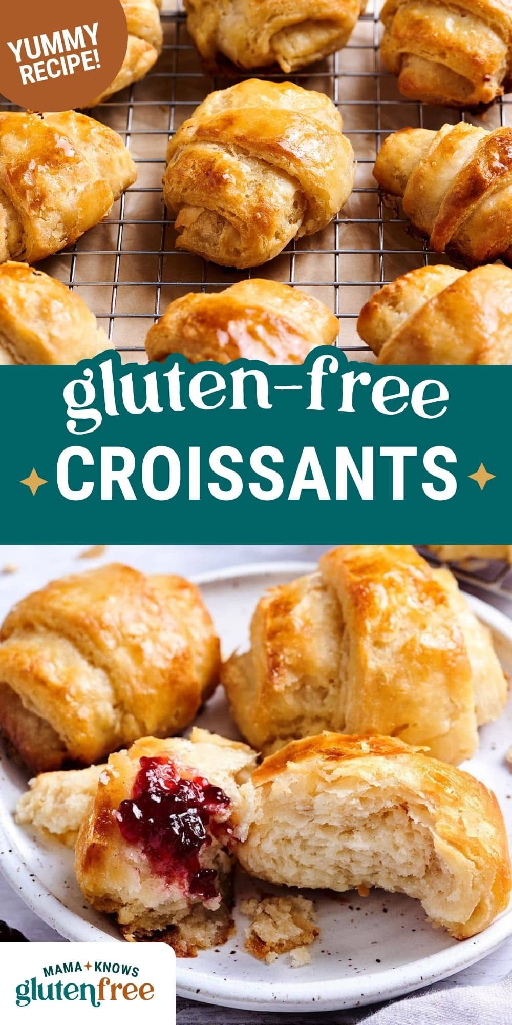 gluten free croissants pin image