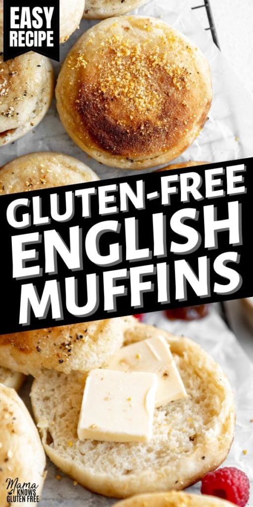 gluten-free English muffins Pinterest pin