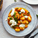 featured gluten free gnocchi in tomato sauce.