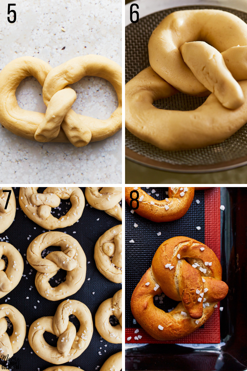 gluten-free soft pretzels recipe steps 5-8