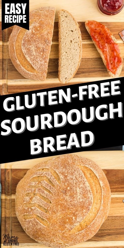 gluten-free sourdough bread Pinterest pin 1