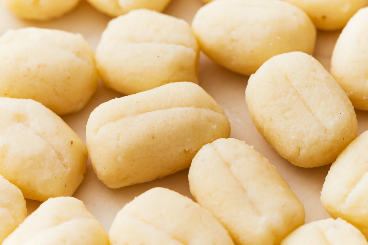 close up of gluten free gnocchi.