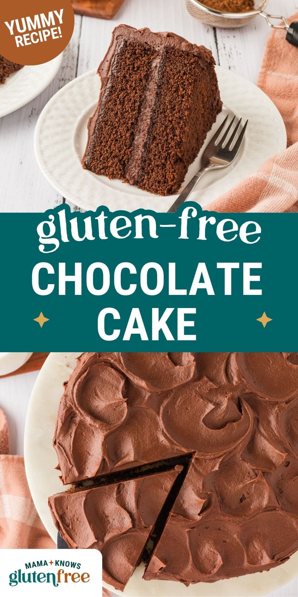 gluten free chocolate cake pin image