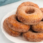 gluten free yeast donuts arranged on plate