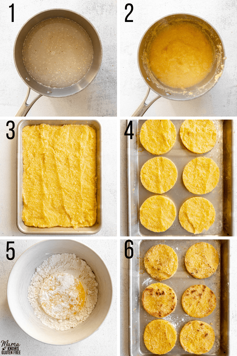 step by step photos for how to make grit cakes