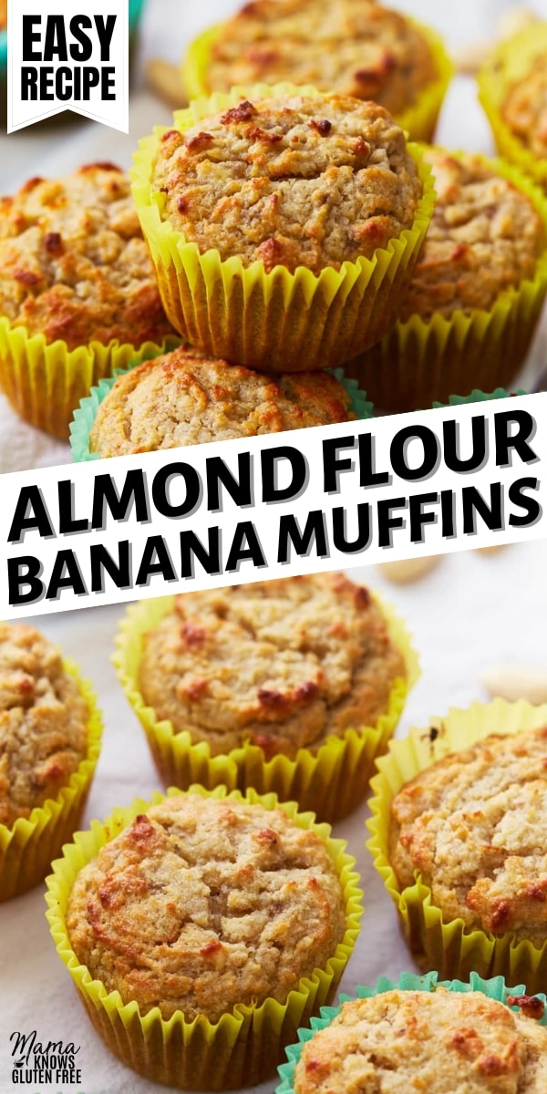 almond flour banana muffins Pinterest pin 2