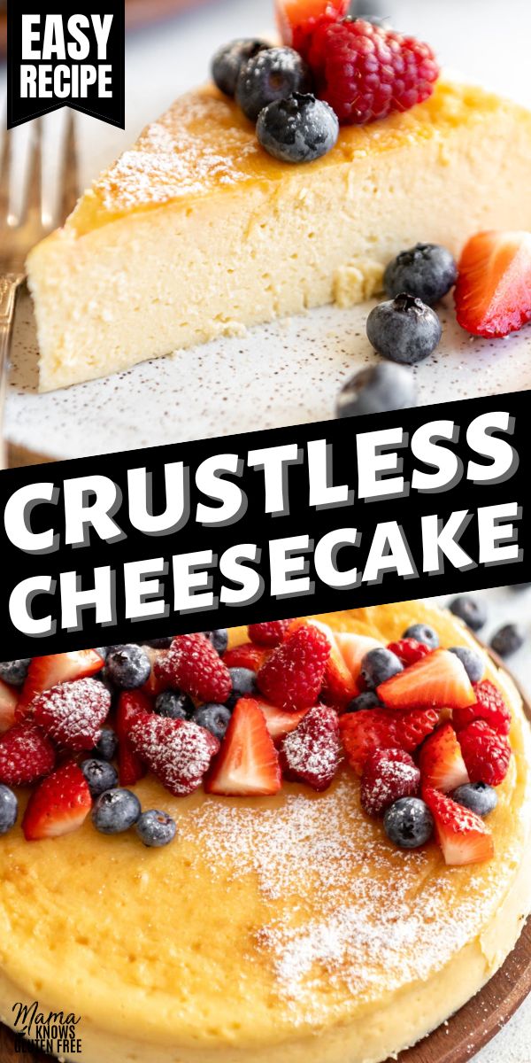 crustless cheesecake pin
