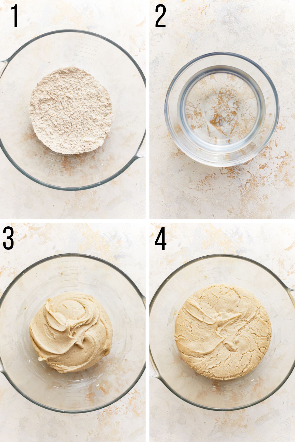step by step photos for how to make gluten free pizza dough