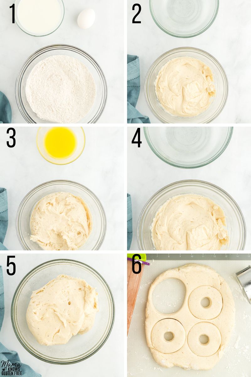 step by step photos for how to make gluten free yeast donuts