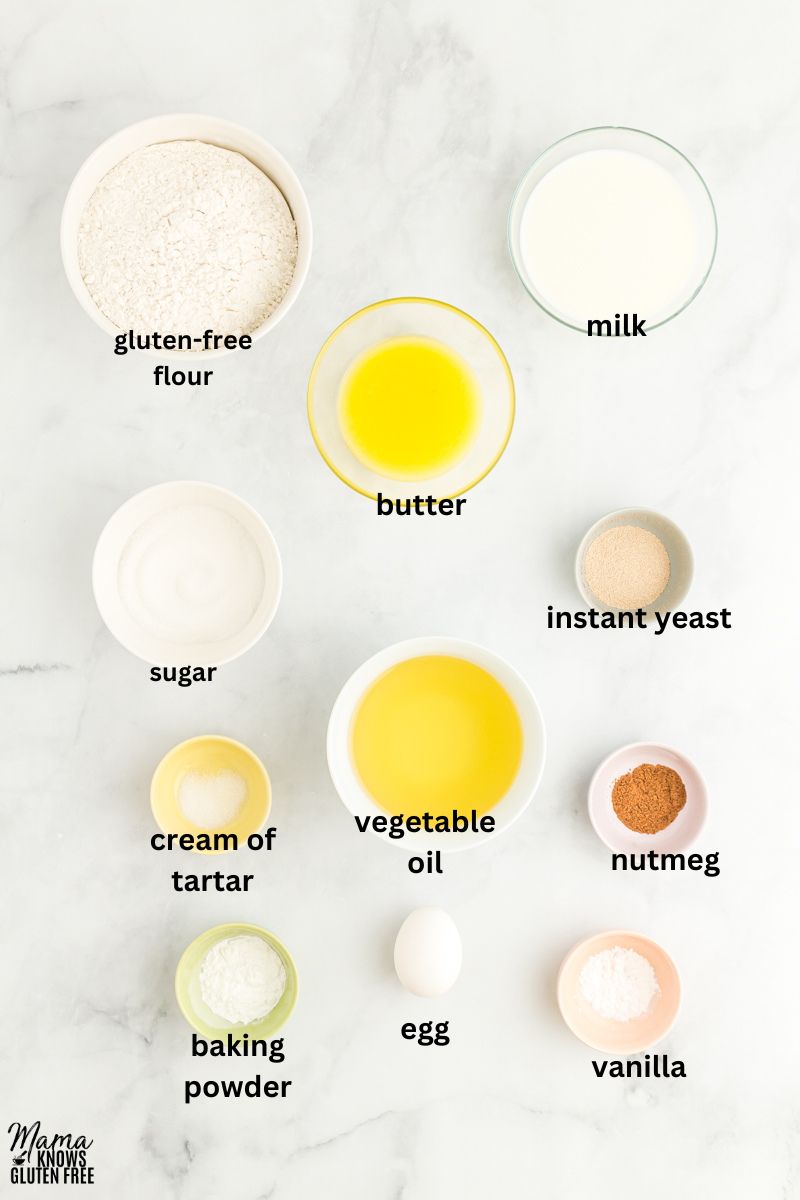 ingredients used for gluten free yeast donuts