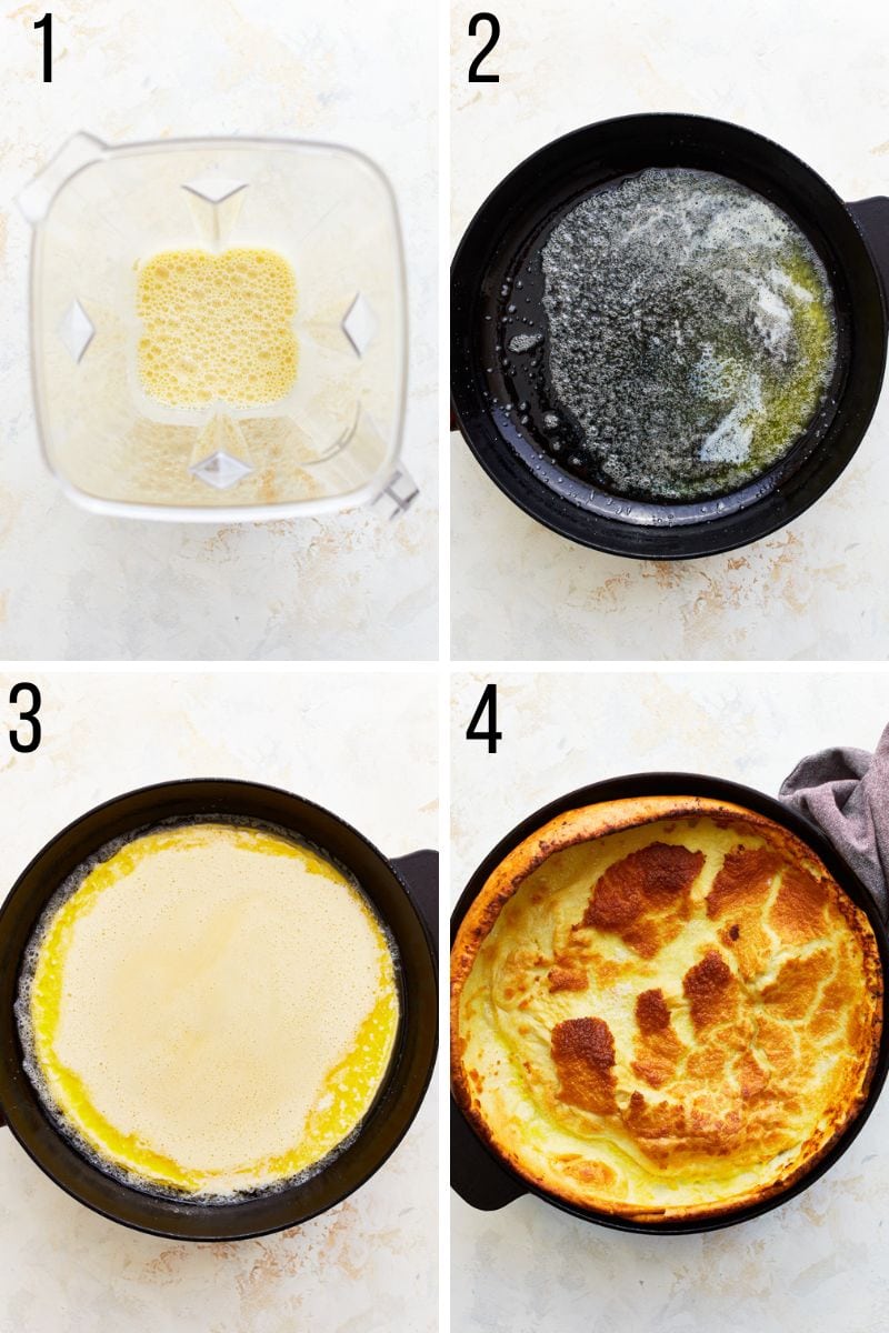 step by step photos for how to make gluten free dutch baby