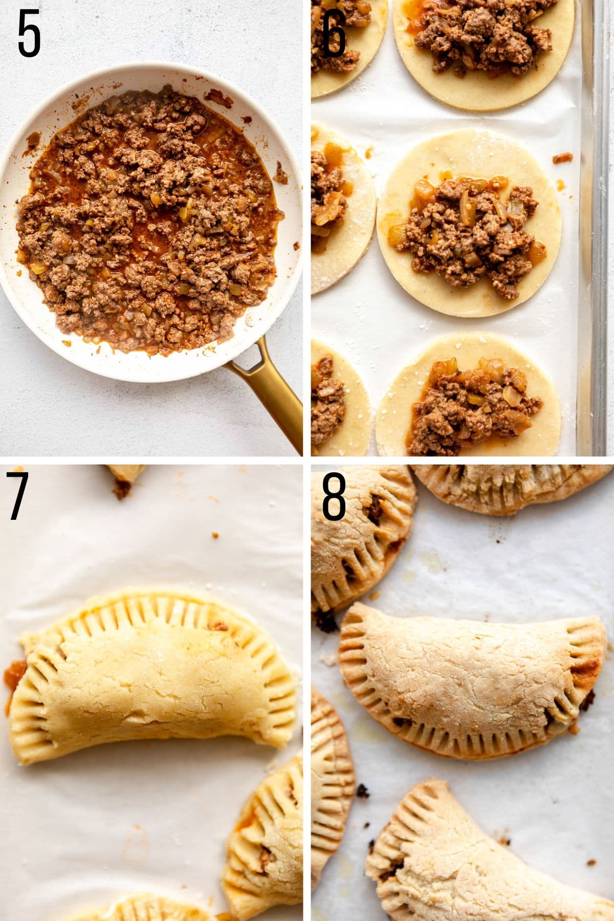 step by step photos for how to make gluten free empanadas