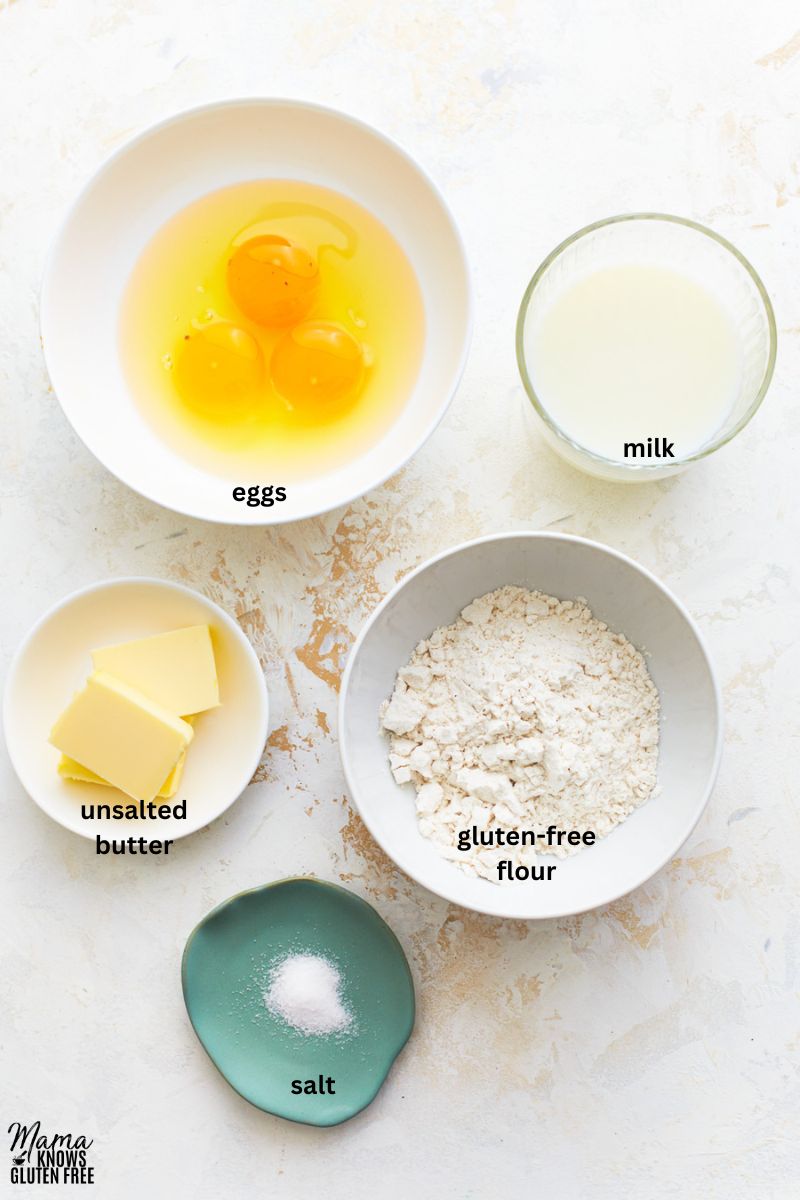 ingredients for how to make gluten free dutch baby