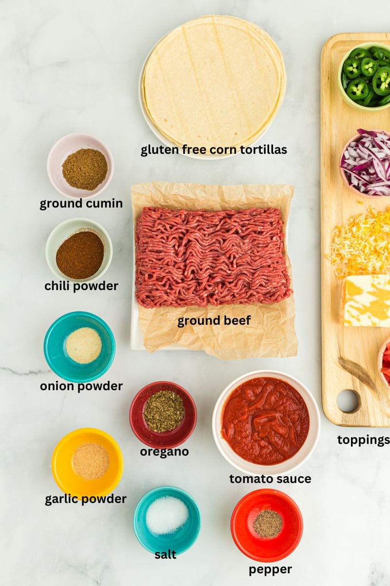 ingredients for gluten free tacos