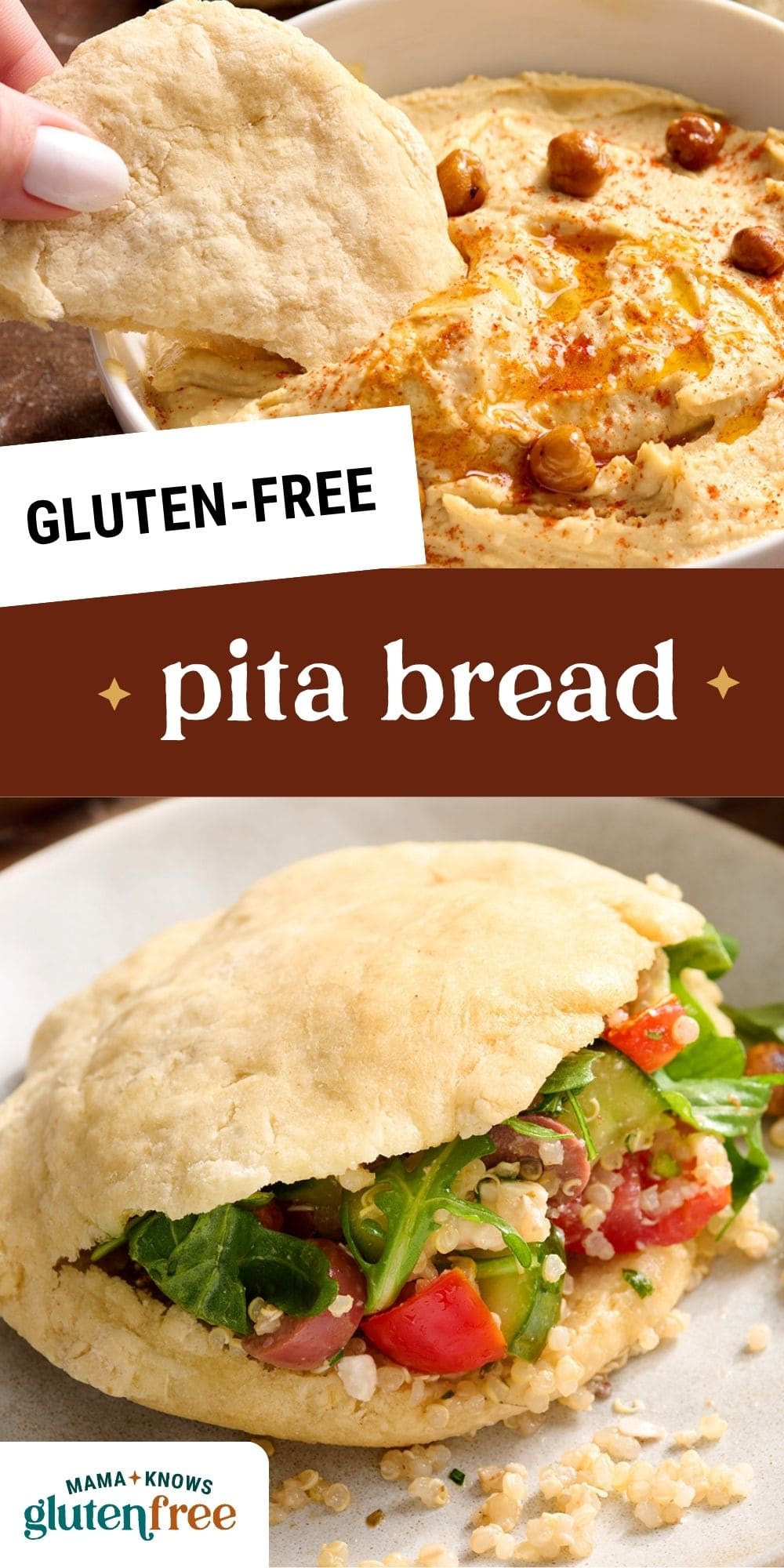 gluten free pita bread pin image