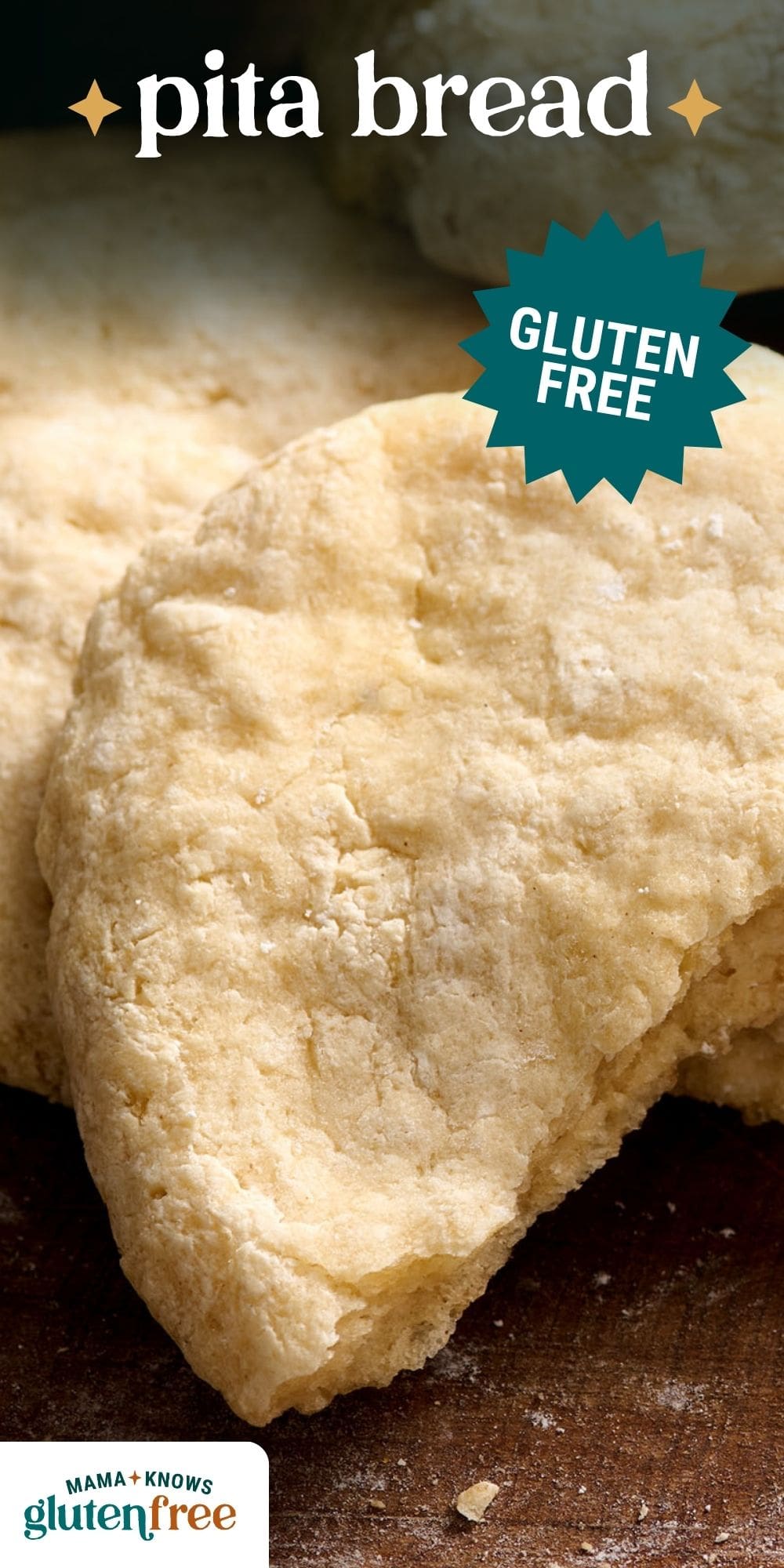 gluten free pita bread pin image