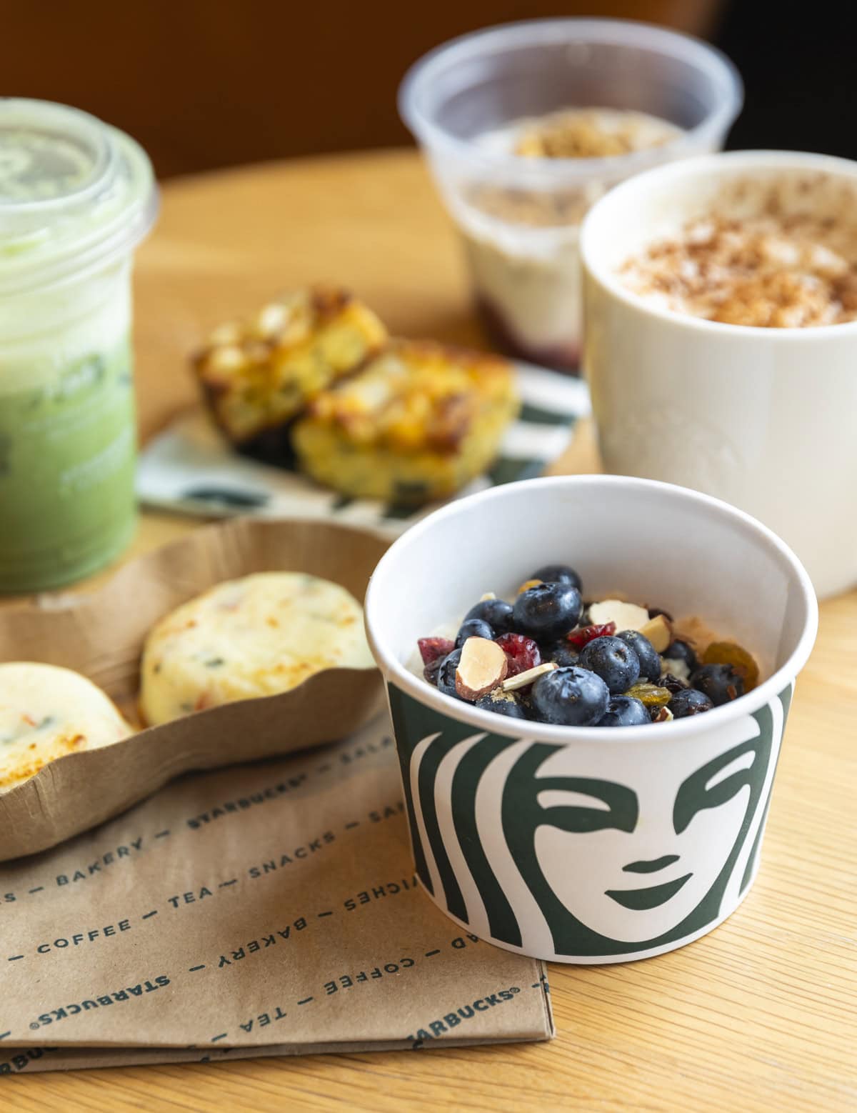 assorted gluten free items from starbucks