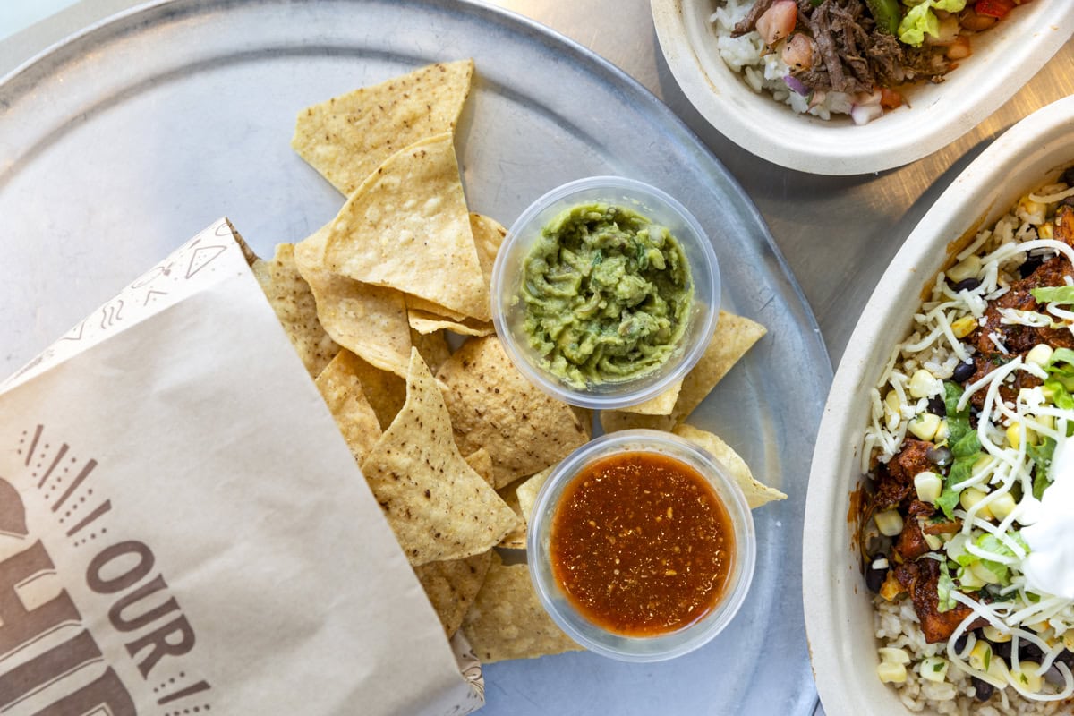 chips and guacamole and salsa