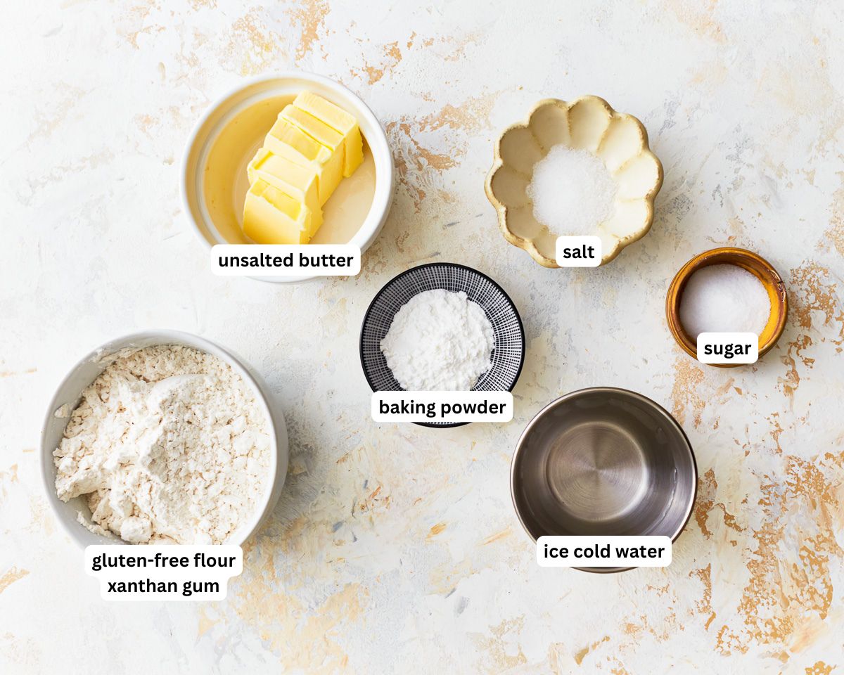 Ingredients for gluten-free ritz crackers