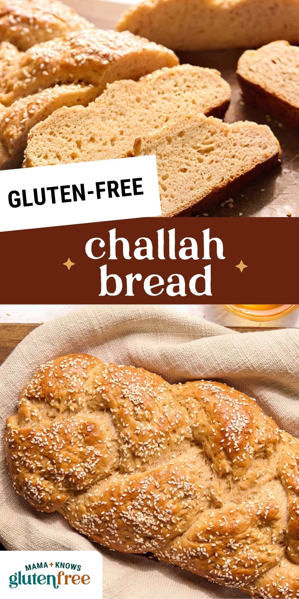 gluten-free challah bread pin image