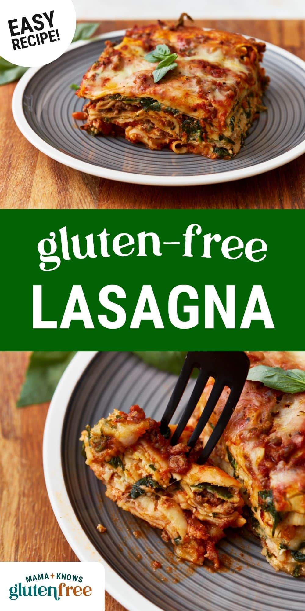 gluten-free lasagna pin image