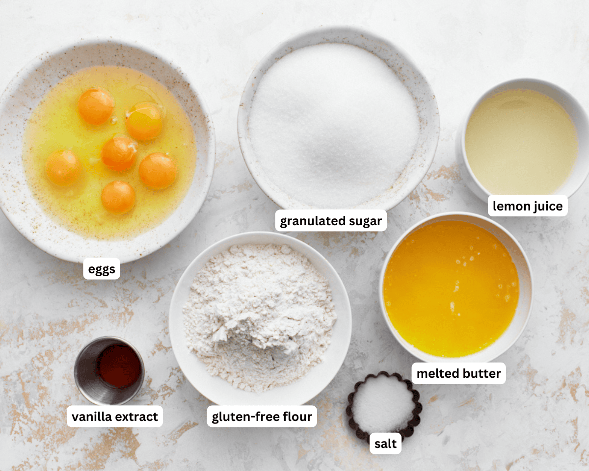 gluten-free lemon bar ingredients