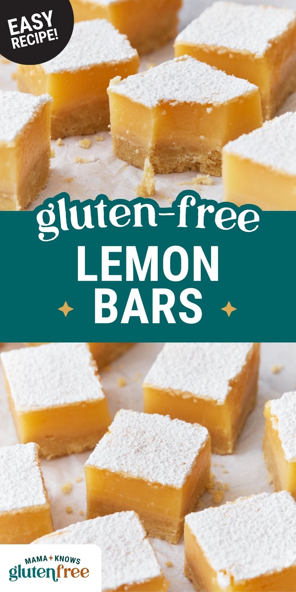 gluten-free lemon bars pin image