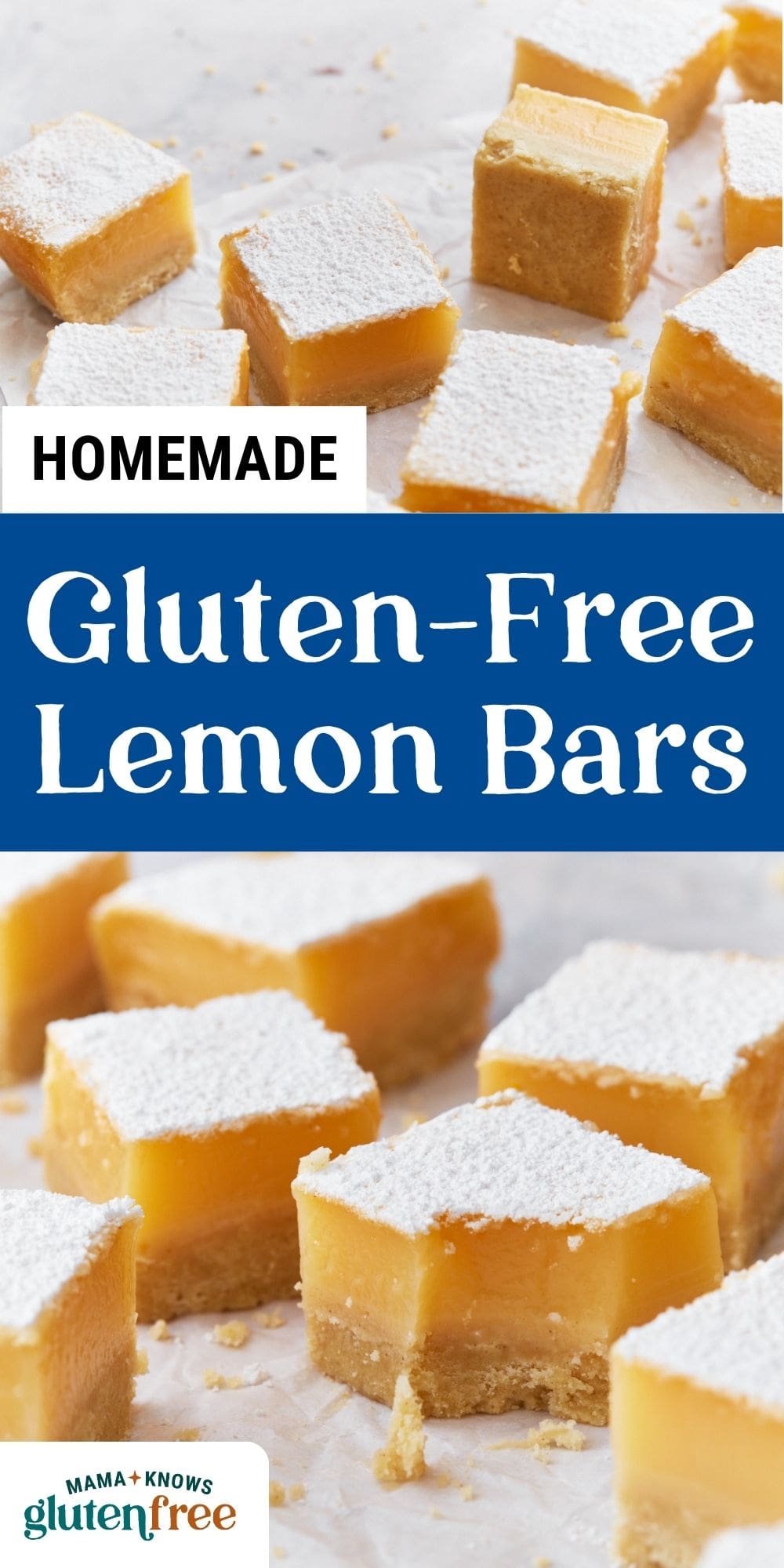 gluten-free lemon bars pin image