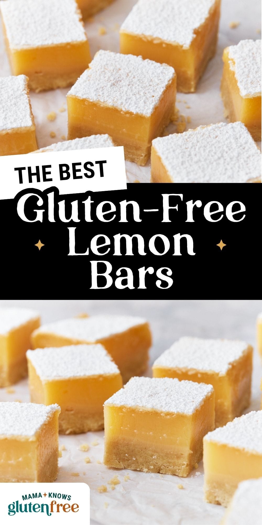 gluten-free lemon bars pin image
